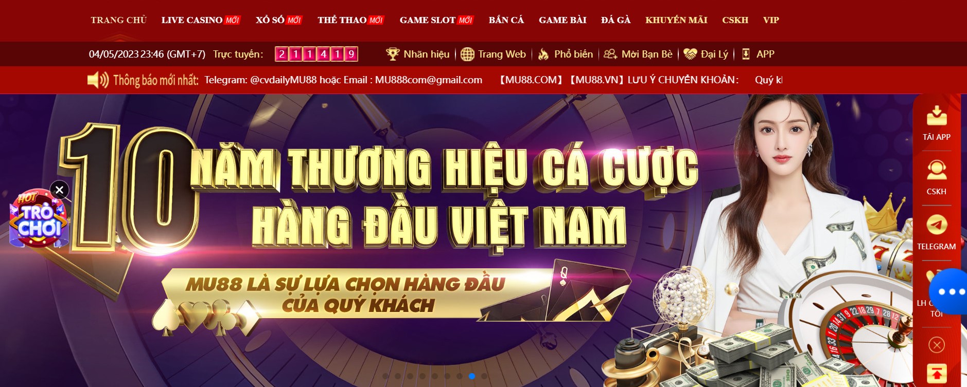 MU88 là nhà cái trực tuyến lớn nhất Việt Nam